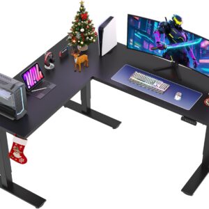 71OKeofg6eL._AC_SL1500_.jpg SANODESK L Shaped Standing Desk Adjustable Height, Electric Corner Standing Desk, 71 x 63 inch Sit Stand Computer Table with Splice Board, Black
