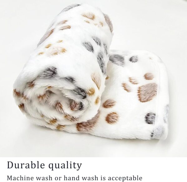 71OXqvRoZJL._AC_SL1500_.jpg 1 Pack 3 Blankets Super Soft Fluffy Premium Fleece Pet Blanket Flannel Paw Printed Throw for Dog Puppy Cat (Small 23x16'', Brown, Pink, White)