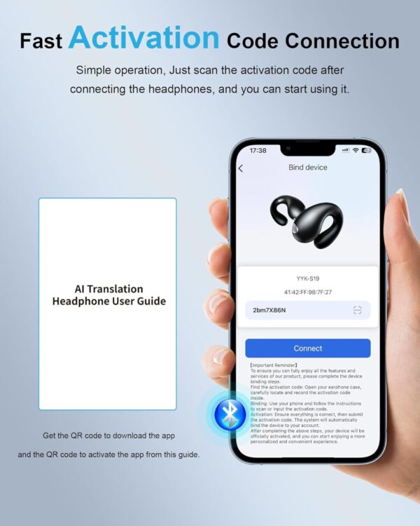 71PDjd7FuGL._AC_SL1500_.jpg AI Translation Earbuds Real Time - 144 Languages & Accents Audifonos Traductores Inglés Español, 3 in 1 Wireless Language Device Translator Earbuds for Business Learning Travel,Classic Black