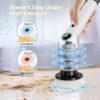 71Pe5THDfGL._AC_SL1500_.jpg PUFTEM Electric Spin Scrubber, Cordless Shower Scrubber with 8 Scrub Brush, 2 Speed with Adjustable Extension Handle, Battery Level Display, Power Scrubber for Bathroom Bathtub Tile Floor (Black)
