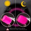 4PCS Fluorescent Tire Valve Stem Caps, Luminous Car Tire Air Cap, Corrosion Resistant Leak-Proof Wheel Valve Cover, Universal for Cars, Trucks, Bikes, Motorcycles, Bicycles(Pink)