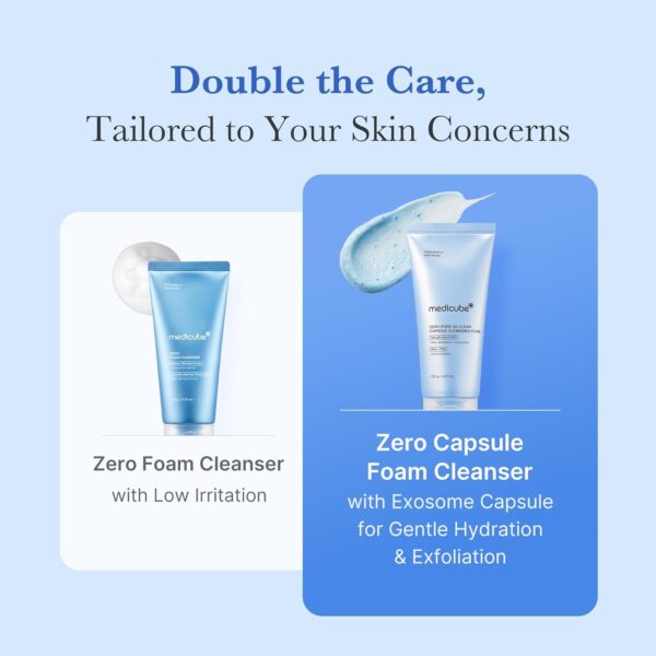 71QTB5SqdlL._SL1500_.jpg medicube Facial Cleanser Zero Pore Capsule Cleansing Foam | Daily Gentle Cleanser for Skin Texture, Blackhead & Pore Care | AHA, BHA & PHA for Deep Cleansing | Korean Skincare, 4.23 oz
