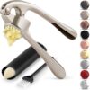 71Qci0kzuCL._AC_SL1500_.jpg Zulay Kitchen Premium Garlic Press Set - Rust Proof Professional Garlic Mincer Tool - Easy-Squeeze, Easy-Clean with Soft, Ergonomic Handle - Silicone Garlic Peeler & Brush (Silver)