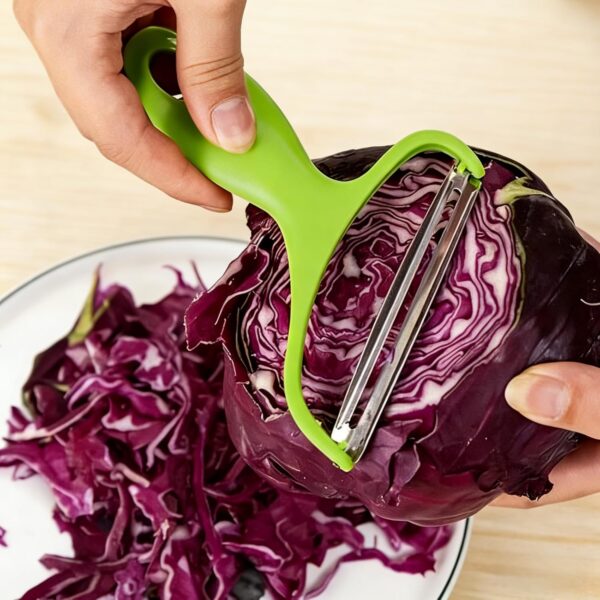 Stainless Steel Vegetable Grater Multi-Purpose Cabbage Slicer & Shredder – Easy Use & Clean Kitchen Tool for Effortless Salad Prep – GREEN