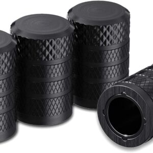 71RRj6kPMbL._AC_SL1500_.jpg CKAuto Tire Valve Stem Caps, Black, 4 pcs/Pack, Anodized Aluminum Tire Valve Cap Set, Corrosion Resistant, Universal Stem Covers for Cars Trucks Motorcycles SUVs and Bikes