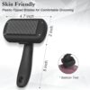 71S8Y54LvVL._SL1500_.jpg Dipoo Self Cleaning Shedding Brush - Skin Friendly Grooming Tool for Dogs, Cats, and Puppies, Deshedding and Hair Removal for Long and Short Haired Pets, Black