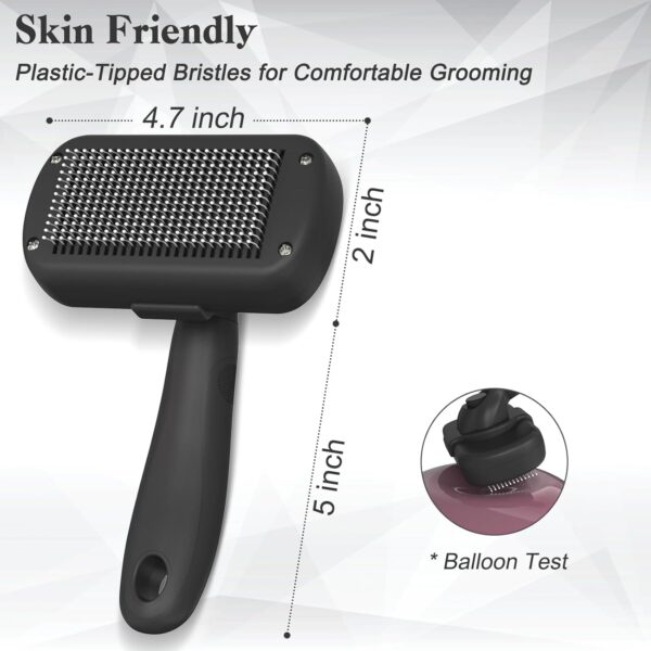 71S8Y54LvVL._SL1500_.jpg Dipoo Self Cleaning Shedding Brush - Skin Friendly Grooming Tool for Dogs, Cats, and Puppies, Deshedding and Hair Removal for Long and Short Haired Pets, Black