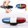 Oumers Bicycle Police Sound & Light, Bike LED Horn Siren, 6 LED Lights, 4 Sounds, Waterproof Accessories