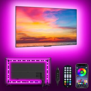 71T14VfXezL._AC_SL1500_.jpg MATICOD LED Lights for TV Led Backlight, 9.84ft RGB Led Strip Lights USB TV Lights Behind 32-43in, APP Remote Control Music Sync TV Led Light for Bedroom Gaming Home Décor