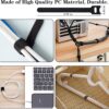 71T4TSjAyKL._AC_SL1500_.jpg N NOROCME 192 PCS Cable Management Kit 4 Wire Organizer Sleeve,11 Cable Holder,35Cord Clips 10+2 Roll Cable Organizer Straps and 100 Fastening Cable Ties for Computer TV Under Desk, black,clear