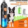 71TNxsspQRL._AC_SL1500_.jpg Whisper Quiet Dog Nail Grinder with 4 LED Lights, Safe & Stress-Free for Sensitive Dogs Cats of All Breeds & Sizes, 3 Grinding Bits, 3-Speed, Pet Nail Trimmers, Rechargeable Painless Grooming Kit
