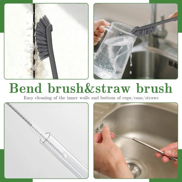 71TqmxVNokL._AC_SL1500_.jpg 15pcs Crevice Cleaning Brush, Hard Bristle Scrub Brushes Tools, Multifunctional Grout Brush for Home, Bathroom, Ktichen, Window and Corners
