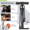 71UHvV0FNL._AC_SL1500_.jpg Bike Pump Floor, Advanced Bike Tire Inflator, Bicycle Hand Air Pump with Dual Presta and Schrader Valves, Handheld Pump, Suitable for Road and Mountain Bikes, Baby Stroller, Balls