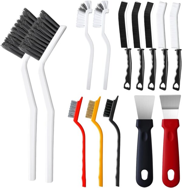 71UTFBIg20L._AC_SL1500_.jpg 14Pcs Crevice Cleaning Brush Set, V Shape Grout Cleaner Brush for Deep Cleaning Gap, Hard Bristle Scrub Brushes Tools, Cleaning Supplies for Household Use, Bathroom, Kitchen, Toilet, Window