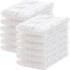 Lovely Care 12 Pack Muslin Burp Cloths 100% Cotton Muslin Cloths Large 20''x10'' Extra Soft and Absorbent Baby Burping Cloth - White