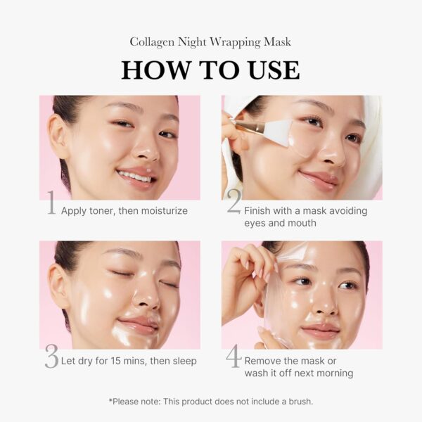 71UktfpeoPL._SL1500_.jpg medicube Wrapping Mask Collagen Overnight Peel Off Facial Mask | Elasticity & Hydration Care, Reduces Sagging & Dullness | Hydrolyzed Collagen For Glowing Skin | Korean Skin Care, 2.53 fl.oz