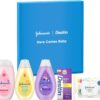 71UsQ0WBaUL._AC_SL1500_.jpg Johnson's Baby Here Comes Baby Gift Set, Baby Essentials for New Parents with Moisturizing Lotion, Bedtime Bath, Body Wash & Shampoo, Hand & Face Wipes, & Diaper Rash Cream, 5 Items