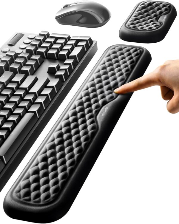 71UvU-B0MuL._AC_SL1500_.jpg Vaydeer Wrist Rest for Keyboard and Mouse, Computer Ergonomic Wrist Support Pad, Soft Memory Foam Arm Cushion for Desk, Palm Hand Office Laptop Typing