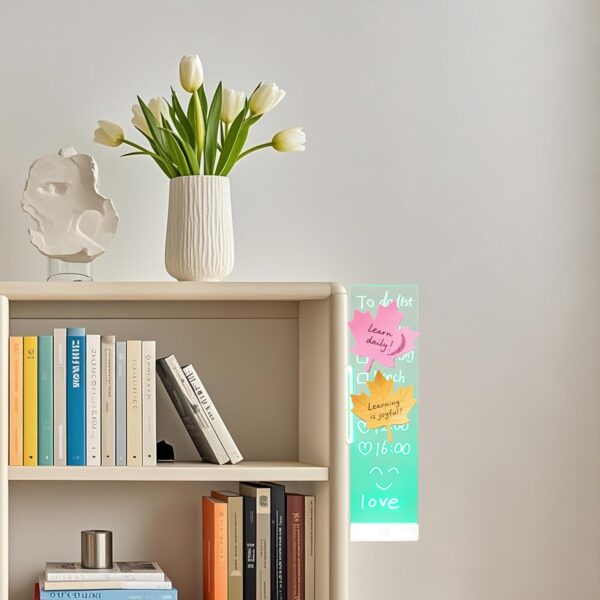 71UzanbS0ZL._AC_SL1500_.jpg LED Memo Board with Sticky Note Holder, Clear Acrylic Computer Monitor Organizer, Office Supplies, Work from Home Essentials, Multifunction Workspace Accessories