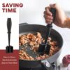 Meat Chopper, Hamburger Grinder, Premium Heat Resistant Smasher for Ground Beef, Burger Grinder Nylon Potato Mix Tool, Meat & Poultry Tenderizers-Black
