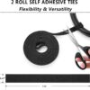 71VYmP1bS2L._AC_SL1500_.jpg N NOROCME 192 PCS Cable Management Kit 4 Wire Organizer Sleeve,11 Cable Holder,35Cord Clips 10+2 Roll Cable Organizer Straps and 100 Fastening Cable Ties for Computer TV Under Desk, black,clear