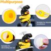 wonuu Rubber Duck Bike Bell, Squeeze Ducks with Helmet for Cycling Car Dashboard Decorations Motorcycle Bicycle Accessories