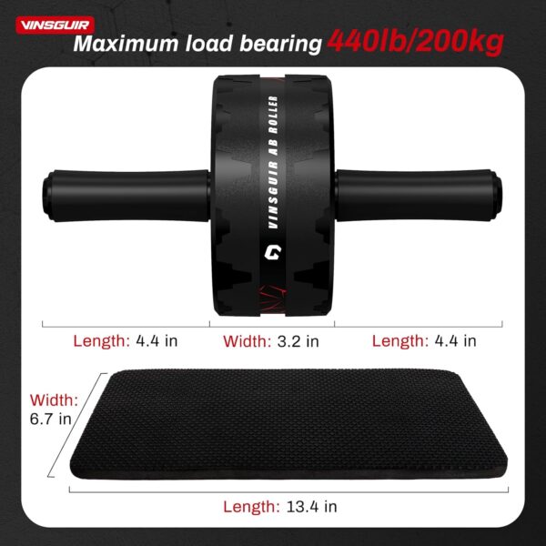 71VoU2zAUYL._AC_SL1500_.jpg VINSGUIR Ab Roller Wheel, Abs & Core Workout Equipment for Home Gym with Knee Pad Accessories, Abdominal Wheel for Full-body Strength Training