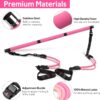 71WA9v0N3nL._AC_SL1500_.jpg Pilates Bar Kit with Resistance Bands, Multifunctional Pilates Bar for Women & Men with Heavy-Duty Metal Adjustment Buckle, Pilates Home Equipment for Full BodyWorkouts