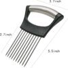 71WQ9ZitlRL._AC_SL1500_.jpg Stainless Steel Onion Holder for Slicing,Onion Slicer Holder,Onion Cutter for Slicing of Onions,Tomatoes,Avocados,Eggs and Other Vegetables,KItchen Utensils