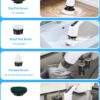 71XC2HHR7nL._AC_SL1500_.jpg Leebein Electric Spin Scrubber, Cordless Cleaning Brush with 8 Replaceable Brush Heads, Tub and Floor Tile 360 Power Scrubber Dual Speed with Adjustable & Detachable Handle for Bathroom Kitchen Car