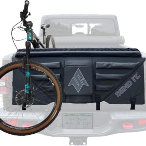 71XDSU4AYL._AC_SL1500_.jpg Send It. High Roller Tailgate Bike Pad V2 – Tailgate Pads for Trucks – Truck Bike Pad – Accessories for Mountain Bikers, BMX Bikes, Ebikes & More (Compact)