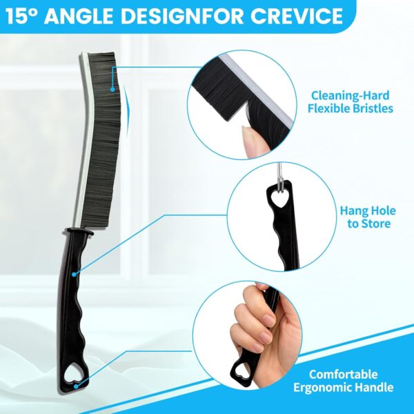 71XVYu8lkXL._AC_SL1500_.jpg 16Pcs Crevice Cleaning Brush Set, Hard Bristle Scrub Brushes Tools for Deep Cleaning Gap,Window Groove Cleaning Brush for Sliding Door, Sill, Tile Lines, Shutter, Corner, Sink, Teapot, Bottle (16 Pcs)