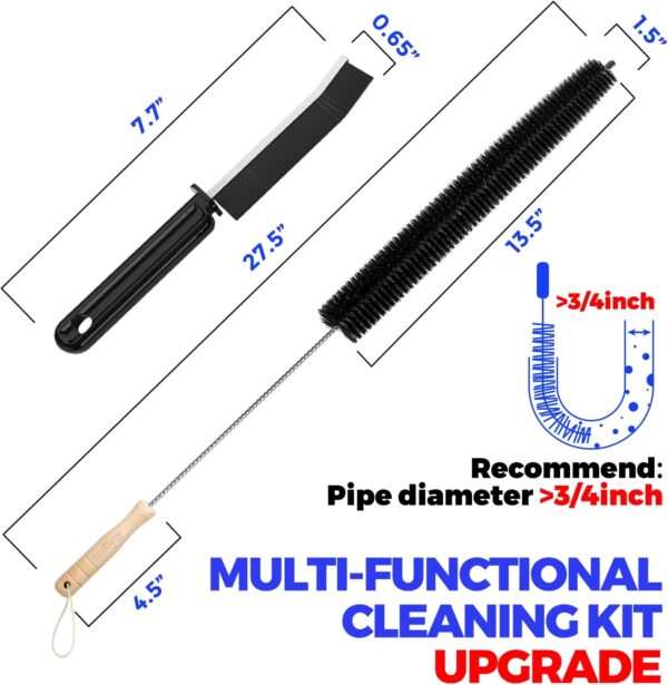 71XhaF7DacL._AC_SL1500_.jpg Holikme Dryer Vent Cleaner Kit, 3 Pieces Dryer Lint Brush- Household Supplies 304 Stainless Steel Cleaning Brush Home Essentials Crevice Brush for Lint Trap