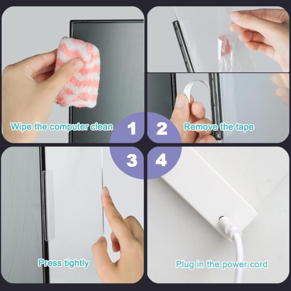 71Xn9GpDrhL._AC_SL1500_.jpg LED Memo Board with Sticky Note Holder, Clear Acrylic Computer Monitor Organizer, Office Supplies, Work from Home Essentials, Multifunction Workspace Accessories