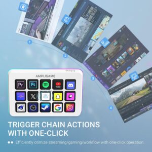 71ZmoNHJszL._AC_SL1500_.jpg FIFINE AmpliGame Gaming Controller with 15 Shortcuts for OBS Streaming Studio with Macro Keys, Trigger Actions, PC Media RGB Controller for Content Creation/Office Work-D6 White
