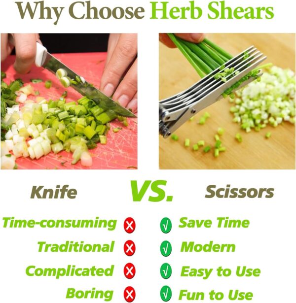 71ZpgYKKD8L._AC_SL1500_.jpg 2026 Upgraded Herb Scissors, Effortless Herb Shears Cutter Tool with Sharp Stainless Steel Blades for Fresh Herbs, Must-Have Kitchen & Cooking Gadget, Green