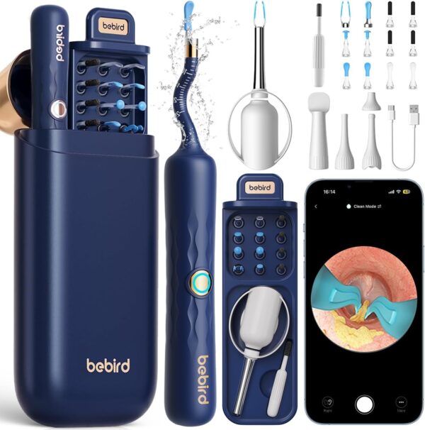 71ae00kjIyL._AC_SL1498_.jpg Bebird Earsight Plus D39R Ear Wax Removal Tool Camera, FSA HSA Eligible Items, Ear Cleaner with Flexible Ear Camera Otoscope, Visual Ear Pick Tweezers Wax Remover, Ear Cleaning Kit for Family