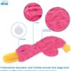 Best Pet Supplies Interactive Squeaky Dog Chew Toy, Ideal Dog Toys for Chewers, Small, Medium & Large Dogs, and Fetch Lovers - Crinkle Duck (Light Pink), Large
