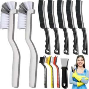 71atmzdEk-L._AC_SL1500_.jpg Dfacio 11Pcs Crevice Cleaning Brush Set, Hard Bristle Cleaning Supplies for Kitchen, Bathroom, Corner, Grout, Sink