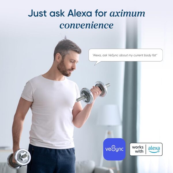 71bToix2mYL._AC_SL1500_.jpg Etekcity Smart Scale for Body Weight, FSA&HSA Eligible, Bathroom Digital Weighing Scale with BMI, Body Fat, Muscle Mass, Accurate Bluetooth Home User Health Equipment Sync Apps, LED, Tempered glass