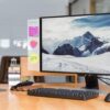 Office Desk Accessories 2pcs Multifunction Computer Monitor Memo Board - Transparent Computer Side Panel Memo Creative Monitor Side Panel Suitable for Office Home Desktop