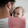 71cEQoKAa0L._SL1500_.jpg Looxii Muslin Burp Cloths Baby Girl 6 Pack - 20" x 10" - Ultra Soft & Absorbent, 6-Layer 100% Cotton for Spit Up & Drool- Gentle Baby Burping Cloth, Newborn Essentials Shower Gift Girl, Gradient Pink