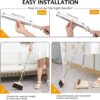71cPqT3B9yL._AC_SL1500_.jpg Broom and Dustpan Set with Long Handle, Light Weight Stainless Steel Poles Stand Upright Dustpans with Broom Combo for Home Kitchen Office Pet Dog Hair, Brown & Beige Color, 1-Pack