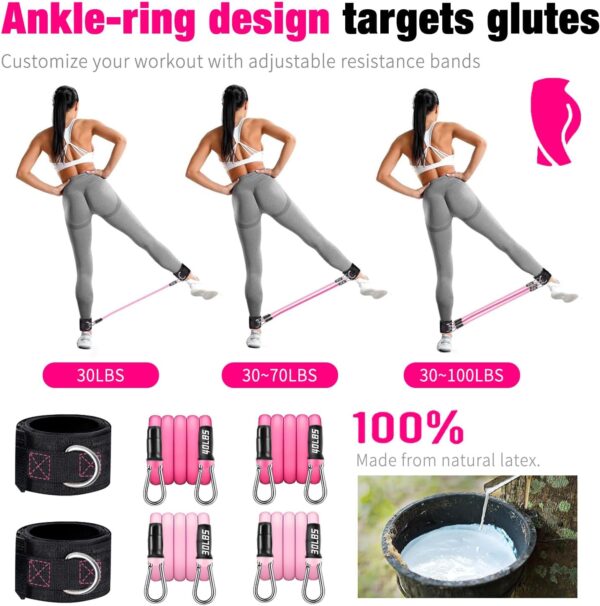 Bbtops Pilates Bar Kit with Resistance Bands,Pilates Bar with Stackable Bands Workout Equipment for Legs,Hip,Waist and Arm,Exercise Fitness Equipment for Women & Men Home Gym Yoga Pilates