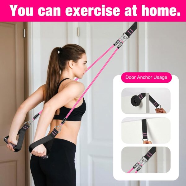 Bbtops Pilates Bar Kit with Resistance Bands,Pilates Bar with Stackable Bands Workout Equipment for Legs,Hip,Waist and Arm,Exercise Fitness Equipment for Women & Men Home Gym Yoga Pilates