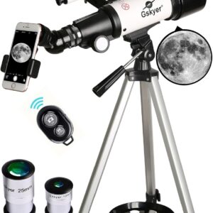 71cb2RCyaL._AC_SL1500_.jpg Gskyer Telescope, 70mm Aperture 400mm AZ Mount Astronomical Refracting Telescope for Kids Beginners - Travel Telescope with Carry Bag, Phone Adapter and Wireless Remote.
