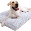 71cgXdW0WqL._AC_SL1500_.jpg KSIIA Washable Dog Bed Deluxe Plush Dog Crate Beds Comfy Kennel Pad Anti-Slip Pet Sleeping Mat for Large, Jumbo, Medium, Small Dogs Breeds, 35" x 23", Gray