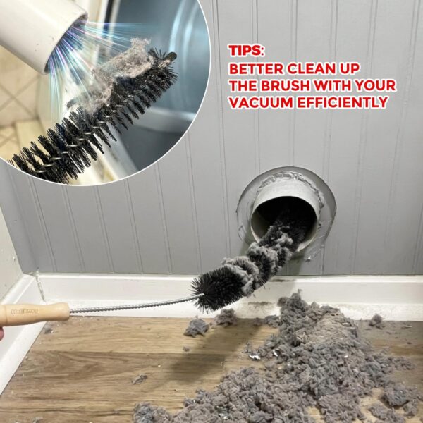 71dBHGtPZzL._AC_SL1500_.jpg Holikme Dryer Vent Cleaner Kit, 3 Pieces Dryer Lint Brush- Household Supplies 304 Stainless Steel Cleaning Brush Home Essentials Crevice Brush for Lint Trap