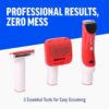 ChomChom Roller Dog Vacuum for Shedding Grooming – Dog Grooming Kit with Dog Brush Vacuum Attachment, Pet Hair Clipper with Guards, Large-Capacity Bin