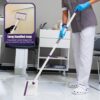 71dT36HnKkL._AC_SL1500_.jpg Baseboard Cleaner Tool with Handle, 60" Extendable Long Handle Baseboard Cleaner with 5 Reusable Pads for Baseboards Cleaning, Ceiling, Wall, Floor, Bathroom Kitchen